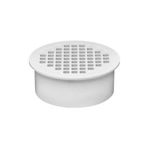 Oatey 4 in. PVC Snap In Floor Drain with 4 1/2 in. Strainer for PVC Pipe 43569