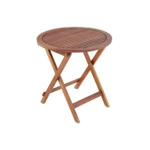 28 in. Round Folding Wooden Patio Table 2086800200