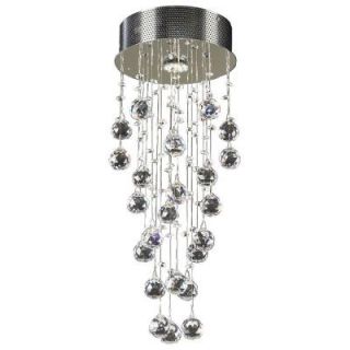 PLC Lighting 1 Light Ceiling Polished Chrome Semi Flush Mount with Clear Glass CLI HD81720PC