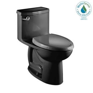 American Standard Compact Cadet 3 FloWise 1 piece 1.28 GPF Elongated Toilet in Black 2403.128.178