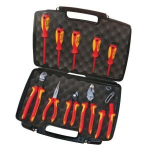KNIPEX 1,000V High Leverage Industrial Insulated Plier Set & Case (10 Piece) 9K 98 98 31 US