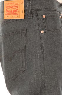 Levis The 501 Jeans in Dark Grey Rigid STF