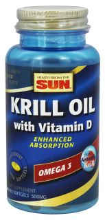 Health From The Sun   Krill Oil with Vitamin D   60 Softgels