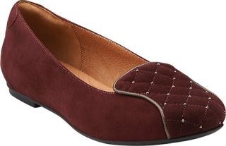 Womens Clarks Valley Isle   Burgundy Suede Flats