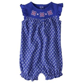 Just One YouMade by Carters Girls Ruffle Sleep Romper   Blue/White 24 M
