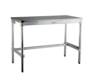 New Age Work Table w/ Crossrails & 16 Gauge Stainless Top, 72x24 in, Aluminum