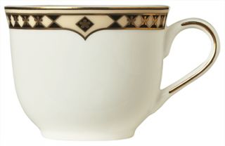 Syracuse China 4 oz Coffee Cup w/ Baroque Pattern & International Shape, Bone China Body