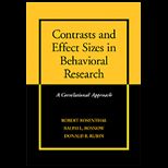 Contrasts and Effect Sizes in Behavioral Research  A Correlational Approach