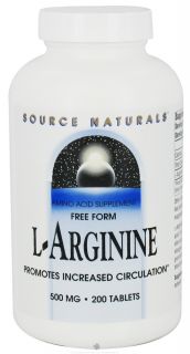 Source Naturals   L Arginine Free Form 500 mg.   200 Tablets