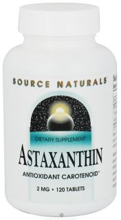 Source Naturals   Astaxanthin Antioxidant Carotenoid 2 mg.   120 Tablets