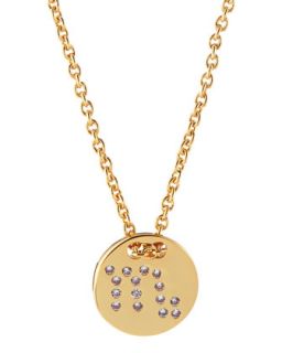 Astrology Shimmer Disc Necklace, Scorpio