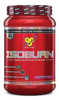 BSN   IsoBurn Metabolic Activating Whey Isolate Blend Strawberry Milkshake   1.32 lb.