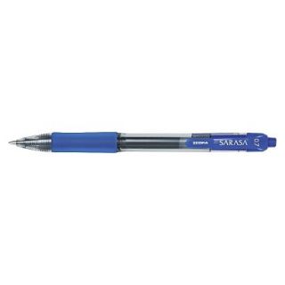 Zebra Sarasa Retractable Gel Pen, Medium   Blue Ink (12 Per Set)