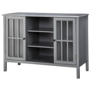 Accent Table Threshold Windham 2 Door Cabinet with Center Shelves   Gray