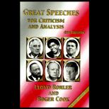 Great Speeches for Critical and Analysis / With CD ROM