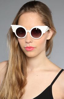 Jeremy Scott for Linda Farrow Sunglasses The Wings Sunglasses in White