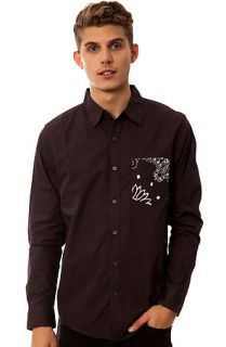 Elwood Shirt Bandana Pocket LS Buttondown in Black