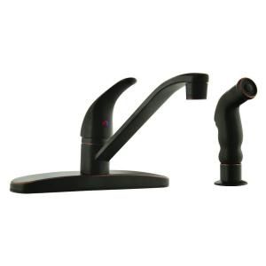 Design House Middleton Single Handle Side Sprayer Kitchen Faucet in Oil Rubbed Bronze 523258