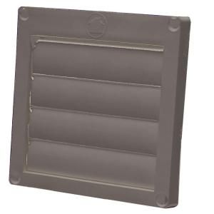 Speedi Products 4 in. Brown Louvered Plastic Flush Exhaust Hood without Tail Pipe EX HLFB 04