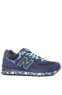 New Balance Sneaker 574 in Navy and Camo