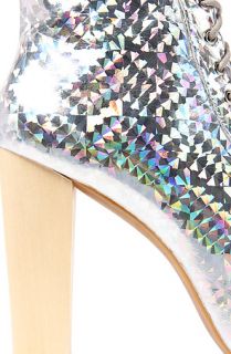 The Jeffrey Campbell Lita Hologram Shoe in Silver