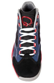 Reebok Sneaker Q96 Crossexamine Sneaker in Black, White, & Stadium Red