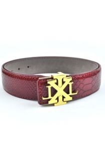 ILLxILL Red Python Belt with Gold Logo