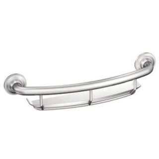 MOEN Home Care 16 in. x 1 in. Screw Grab Bar with Shelf in Chrome LR2356DCH