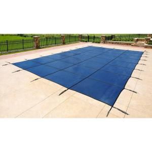 Dirt Defender 15 ft. x 30 ft. Rectangular Blue In Ground Pool Safety Cover BWS320B