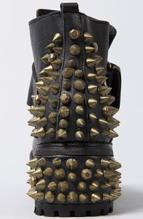 Jeffrey Campbell Boot Spiked in Black Distressed
