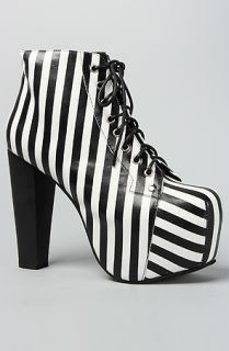 Jeffrey Campbell The Lita Shoe in Black and White Stripe