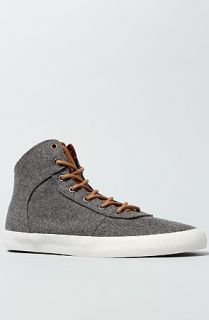 Supra Shoes Cuttler Sneaker in Gray Wool, Brown and White