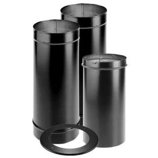 DuraVent DuraBlack 4 in. Single Wall Chimney Stove Pipe Kit 1692