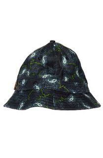 10 Deep Hat Parrish Smith Bucket in Navy Paisley Blue