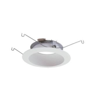 Halo 5 in. Matte White LED Baffle Recessed Lighting Trim 593WB