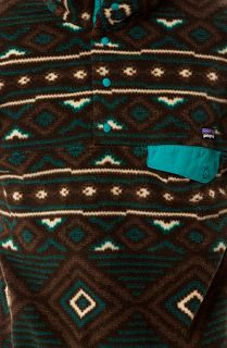 Patagonia Jacket Synchilla Pullover in Dark Walnut and Teal