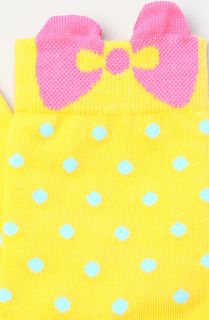 *Accessories Boutique Socks Polk Dotted Bow in Yellow