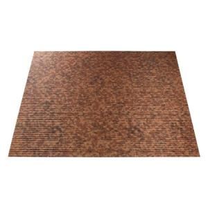 Fasade 4 ft. x 8 ft. Rib Cracked Copper Wall Panel S65 19