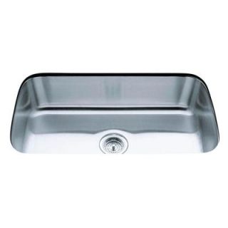 KOHLER Undertone Undercounter Stainless Steel 31.5x17.75x8 0 Hole Single Bowl Kitchen Sink K 3183 NA
