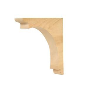 Foster Decorative Millwork 9 5/8 in. x 1 3/4 in. x 9 5/8 in. Wood Arched Corbel CR310