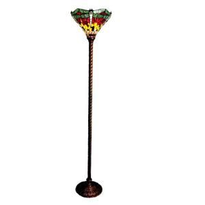 Chloe Lighting Tiffany style Dragonfly 15 in. Torchiere Floor Lamp with Shade CH15A886 TF1