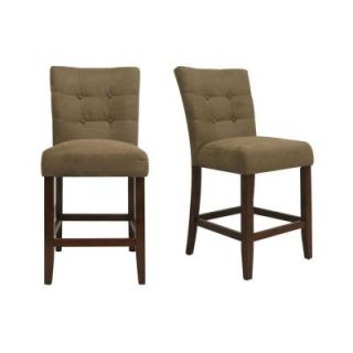 Home Decorators Collection 24 in. H Peat Microfiber Bar Stools (Set of 2) DISCONTINUED 40714BN 24[2PC]