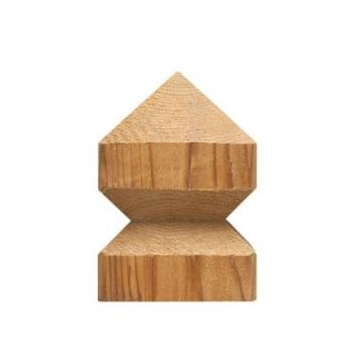 Suburban 4 in. x 4 in. Red Cedar Pyramid Post Cap 401159