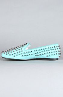 UNIF The Hellraiser Shoe in Turquoise and Silver SpikesExclusive