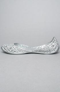 Melissa Shoes The Melissa Campana Zig Zag in Silver Glitter