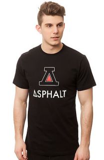 Asphalt Yacht Club Tee Roman Big A in Black