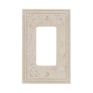 Amerelle Texture Stone 1 Decorator Wall Plate   Almond 8349RA