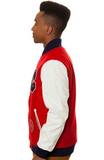 Crooks and Castles Jacket Pastime Stadium in True Red