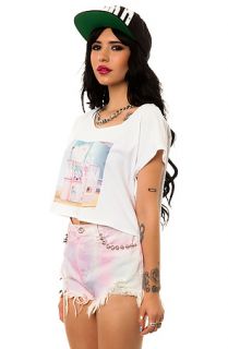 Untitled & Co Tee Thugs Mansion Crop in White