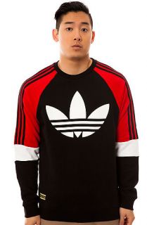 adidas Sweatshirt Courtside Collection LL2 Crewneck in Black & Red